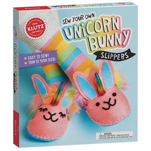 Klutz Sew Your Own Unicorn Bunny Slippers